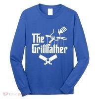 The Grillfather Funny Grill Master Bbq Gift Long Sleeve Shirt thumb 0