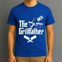 The Grillfather Funny Grill Master Bbq Gift T-Shirt thumb 3