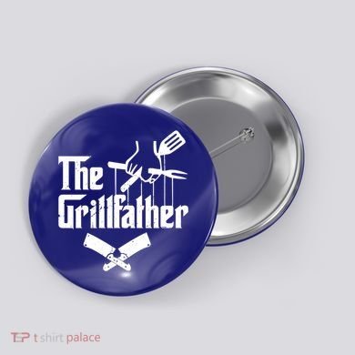 The Grillfather Funny Grill Master Bbq Gift Button