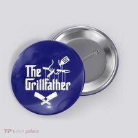 The Grillfather Funny Grill Master Bbq Gift Button thumb 0