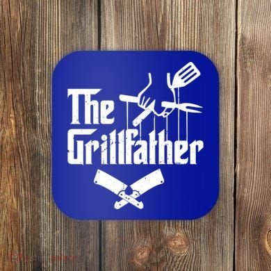 The Grillfather Funny Grill Master Bbq Gift Coaster