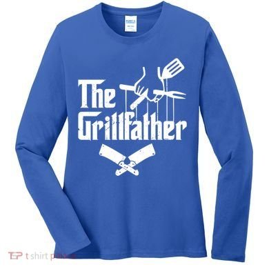 The Grillfather Funny Grill Master Bbq Gift Women's Long Sleeve Shirt