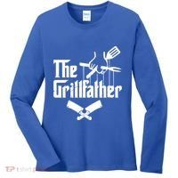 The Grillfather Funny Grill Master Bbq Gift Women's Long Sleeve Shirt thumb 0