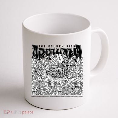 The Golden Fish Arowana Coffee Mug back