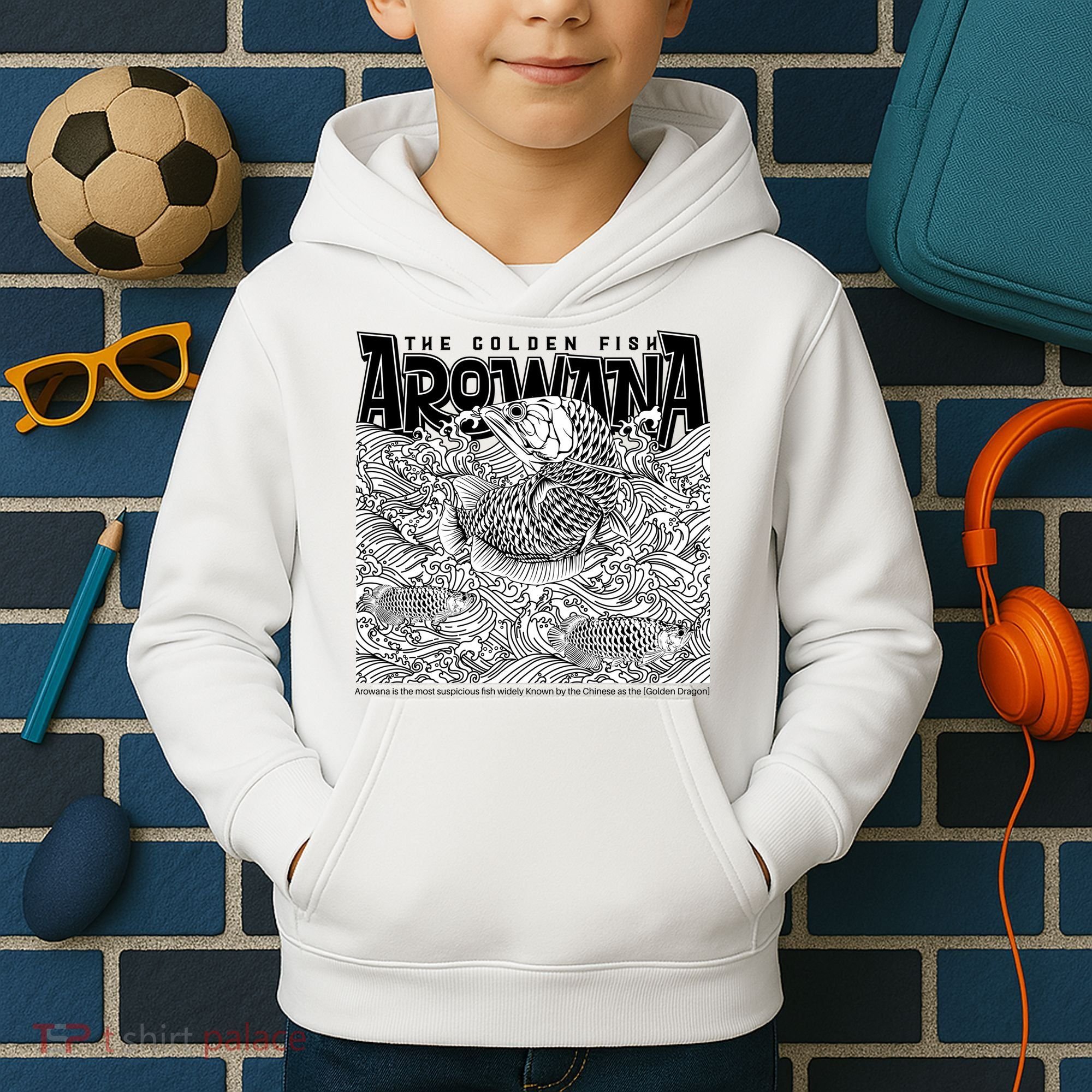 The Golden Fish Arowana Kids Hoodie