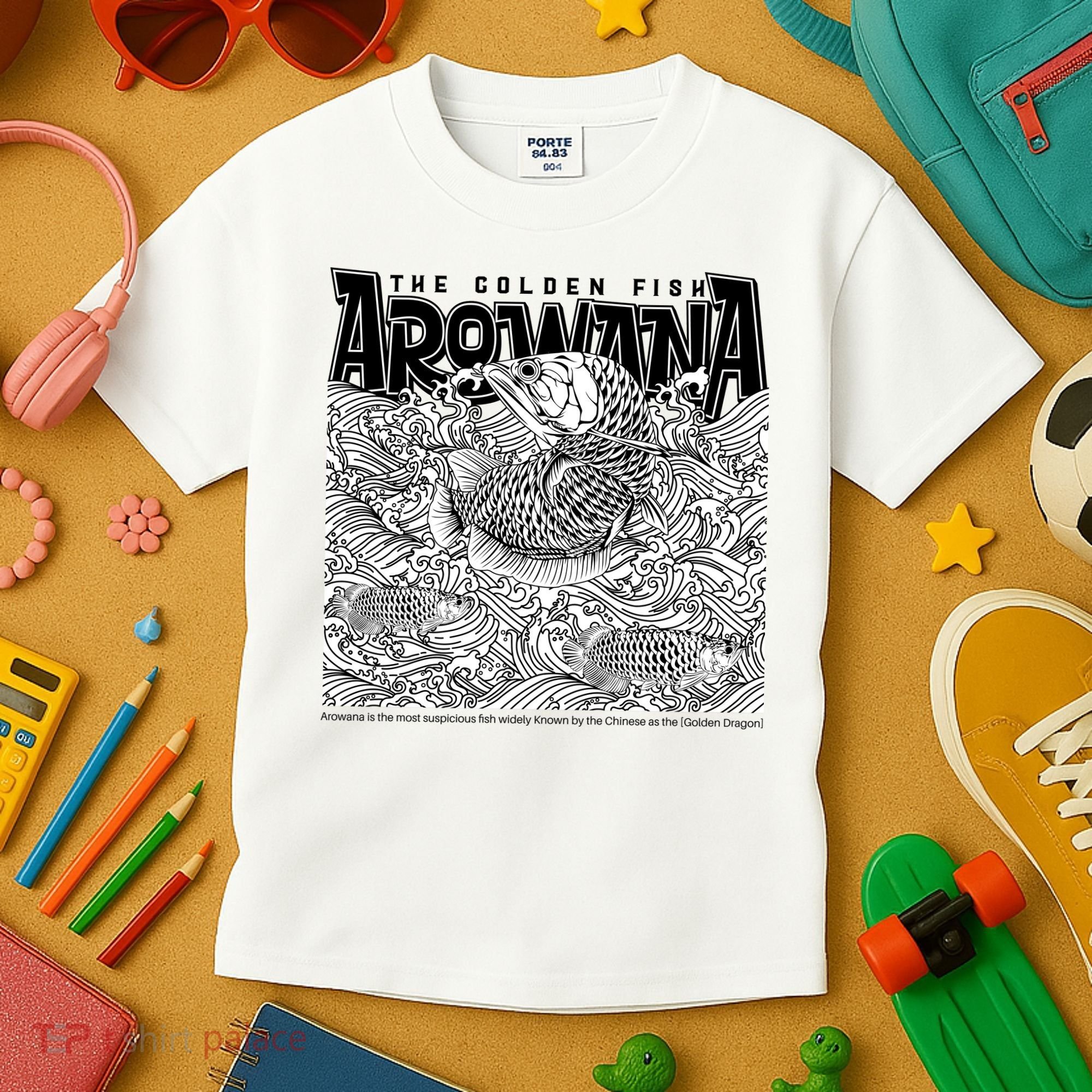 The Golden Fish Arowana Kids T-Shirt