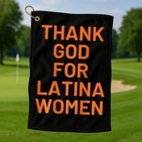 Thank God For Latina Golf Towel thumb 1