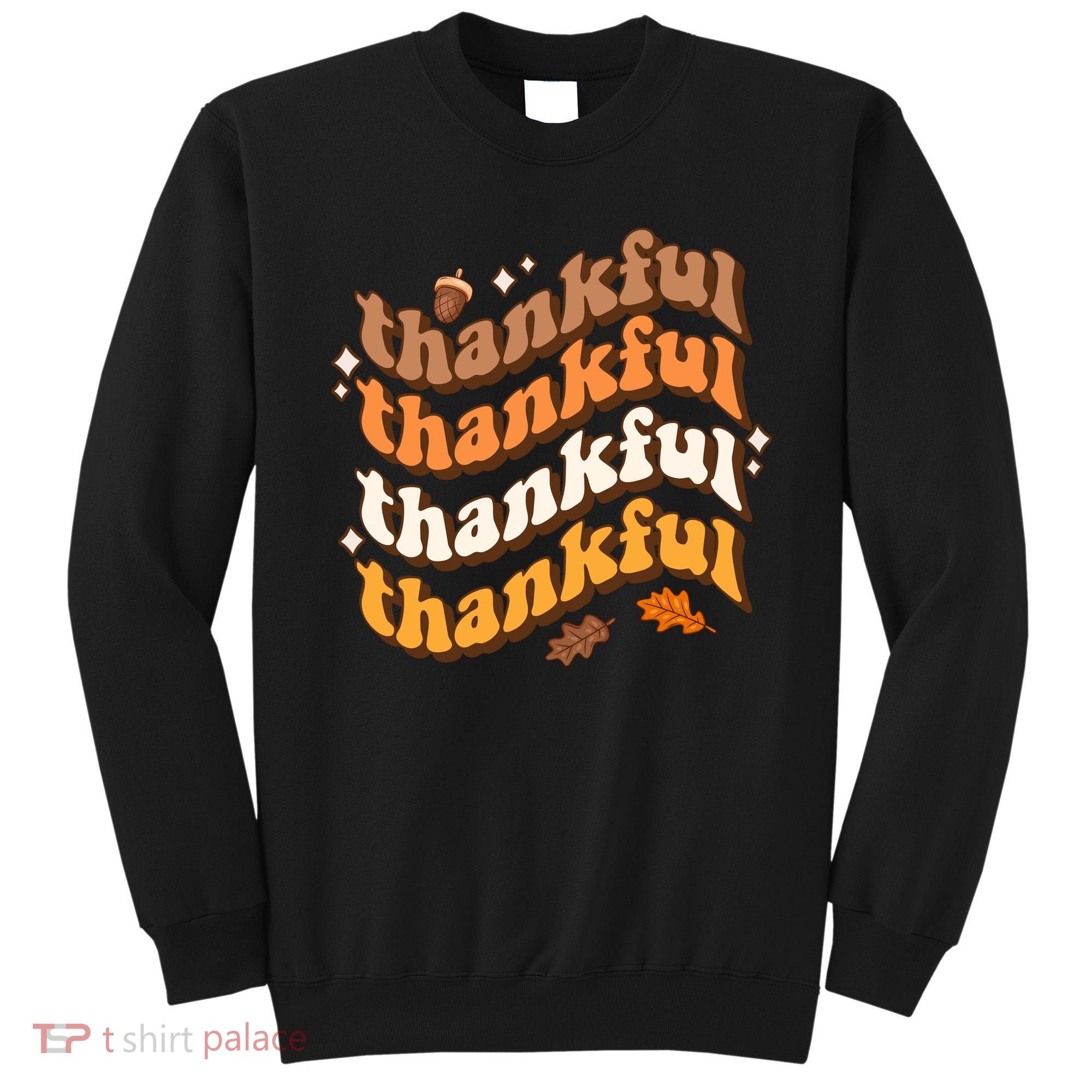 Thankful Groovy Family Thanksgiving Matching Outfits Sweatshirt