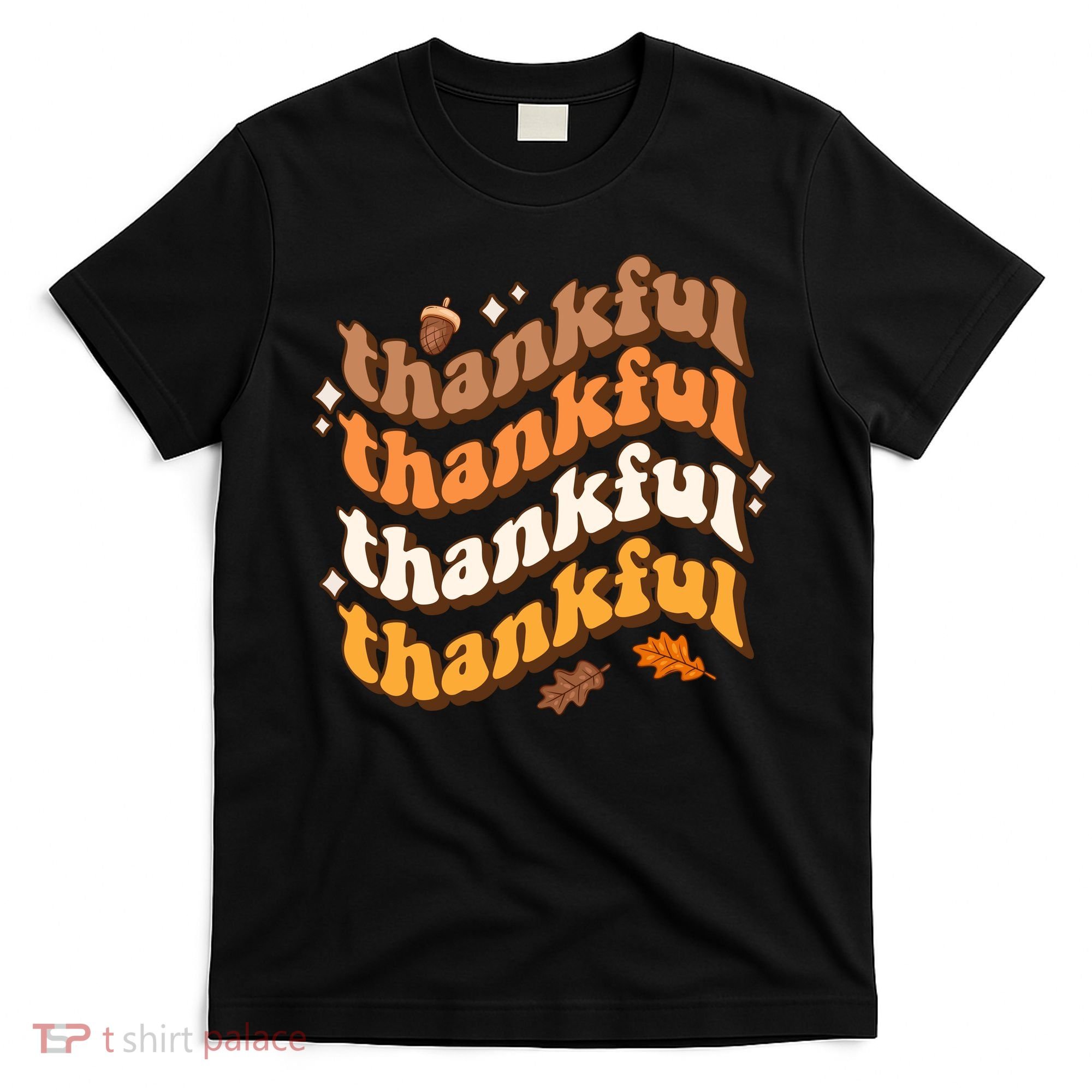 Thankful Groovy Family Thanksgiving Matching Outfits T-Shirt