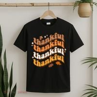 Thankful Groovy Family Thanksgiving Matching Outfits T-Shirt thumb 2