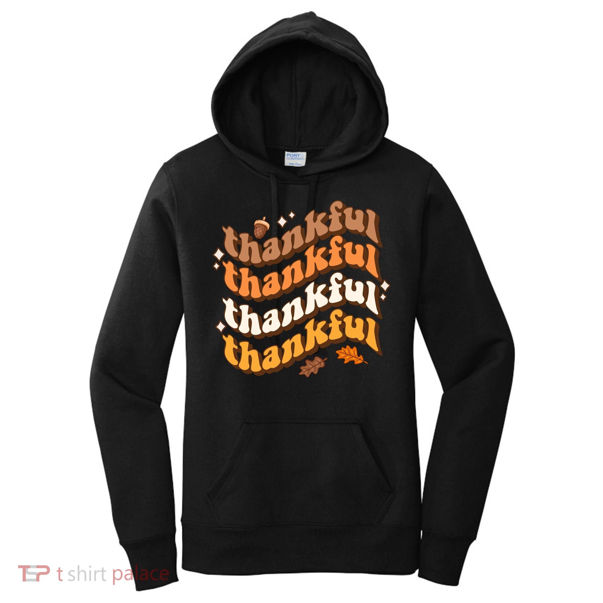 Thankful Groovy Family Thanksgiving Matching Outfits Women's Hoodie