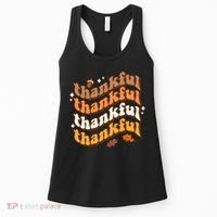 Thankful Groovy Family Thanksgiving Matching Outfits Women's Tank Top thumb 0