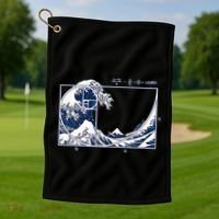 The Great Fibonaccis Waves Golf Towel thumb 1