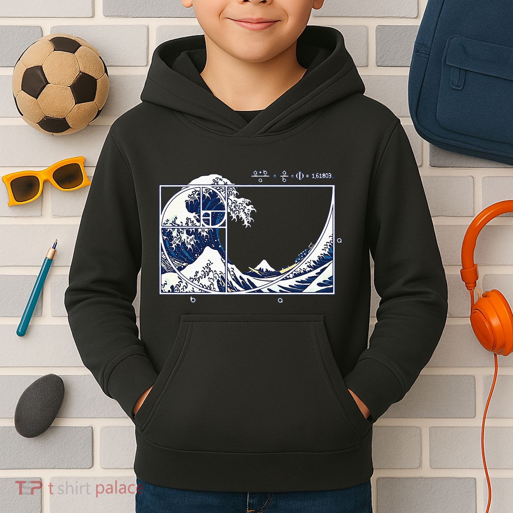 The Great Fibonaccis Waves Kids Hoodie