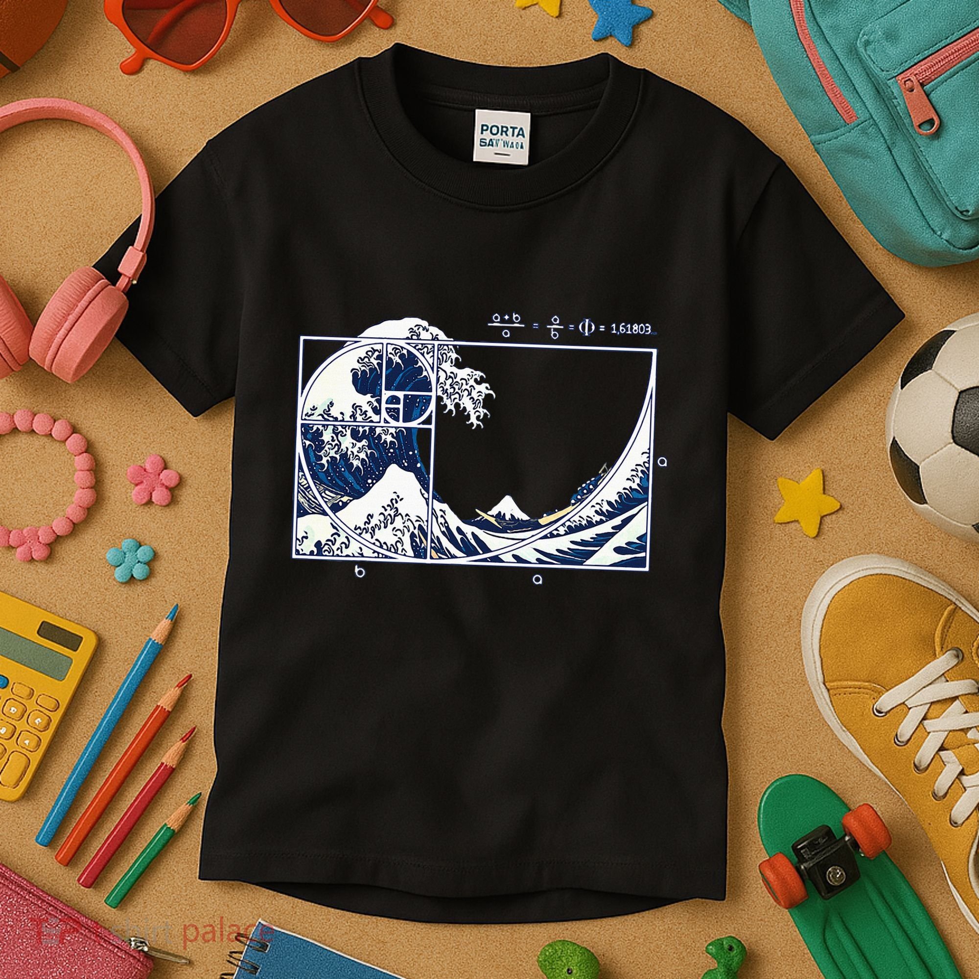 The Great Fibonaccis Waves Kids T-Shirt