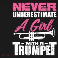 Trumpet Girl Funny Trumpet Player Marching Band Women's Hoodie thumb 2