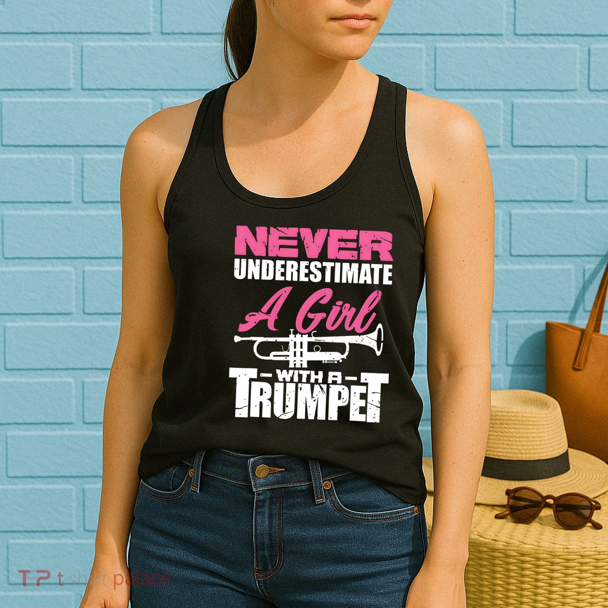 Trumpet Girl Funny Trumpet Player Marching Band Women's Tank Top