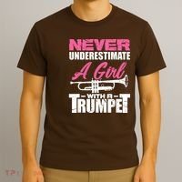 Trumpet Girl Funny Trumpet Player Marching Band T-Shirt thumb 3
