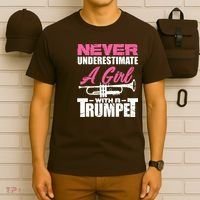 Trumpet Girl Funny Trumpet Player Marching Band T-Shirt thumb 6