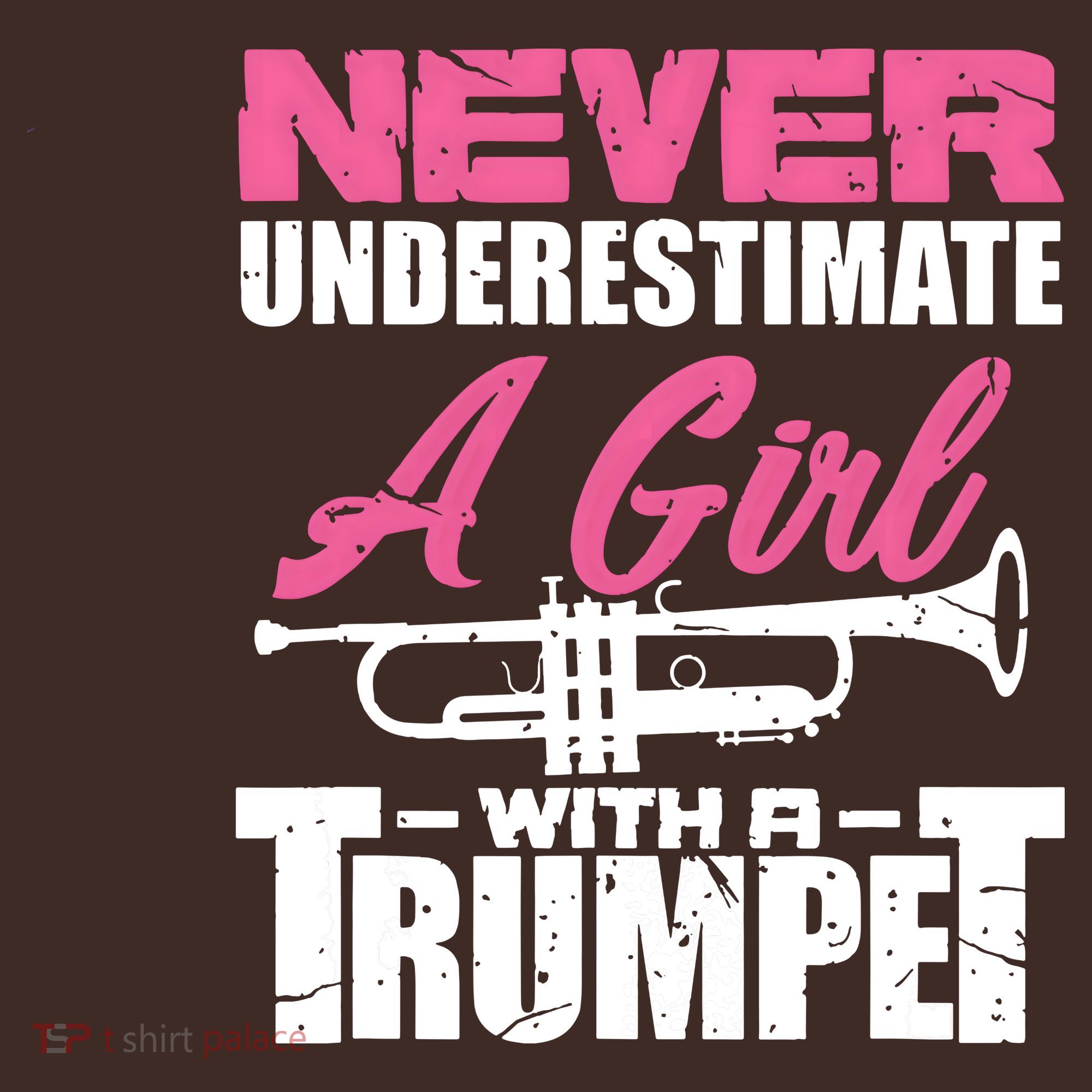 Trumpet Girl Funny Trumpet Player Marching Band Mousepad