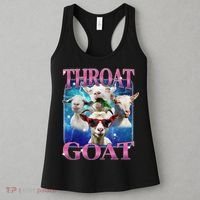 Throat Goat Funny Inappropriate Adult Humor Unhinged Meme Women's Tank Top thumb 3