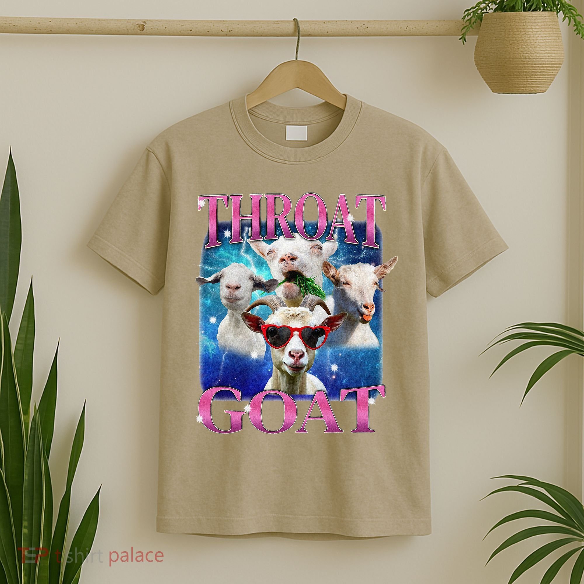 Throat Goat Funny Inappropriate Adult Humor Unhinged Meme T-Shirt