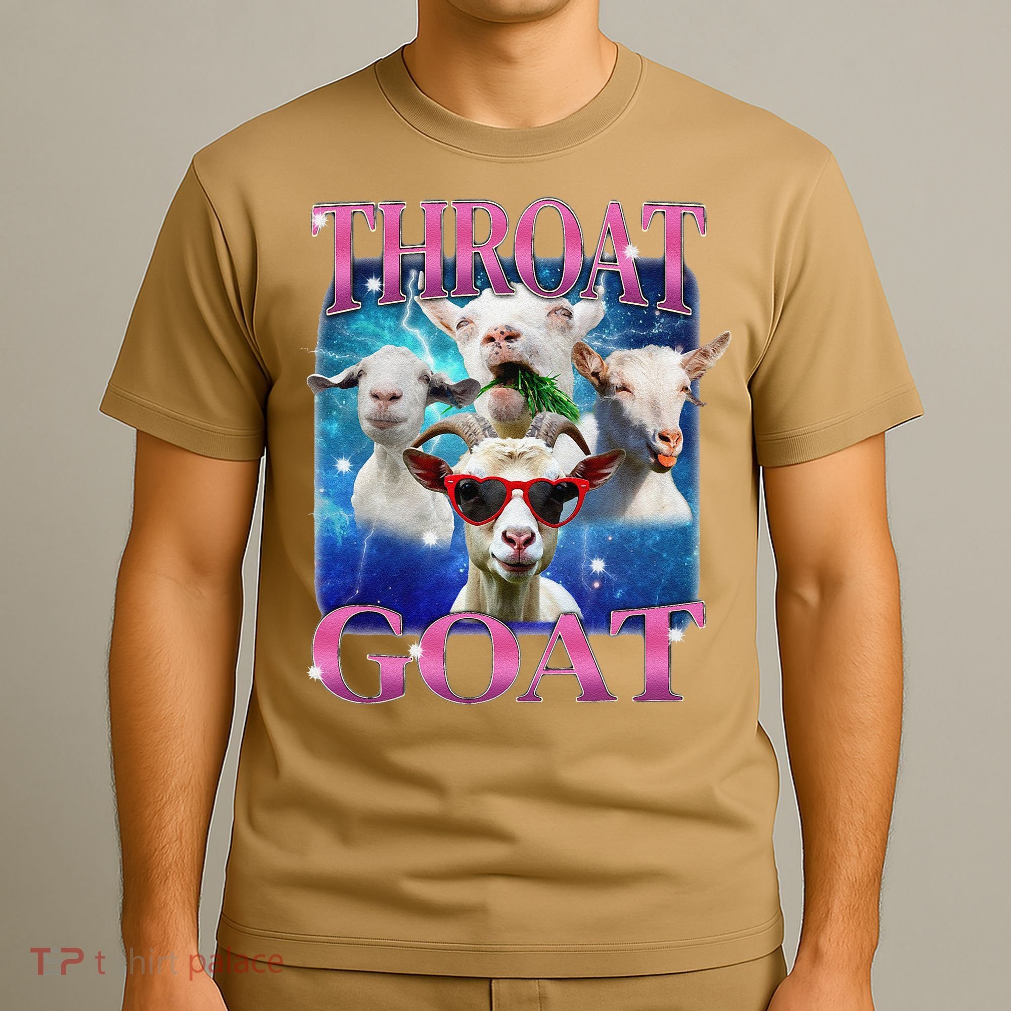Throat Goat Funny Inappropriate Adult Humor Unhinged Meme T-Shirt