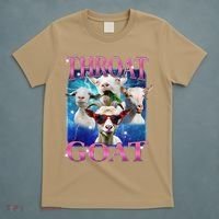 Throat Goat Funny Inappropriate Adult Humor Unhinged Meme T-Shirt thumb 5