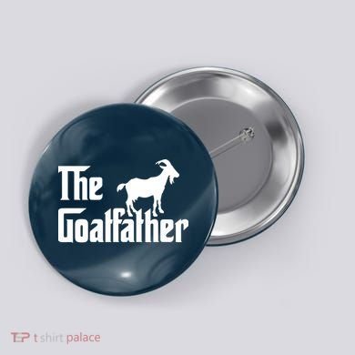 The Goatfather Funny Goat Father Lover Gift Button