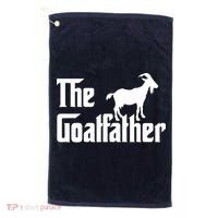 The Goatfather Funny Goat Father Lover Gift Golf Towel thumb 0