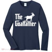 The Goatfather Funny Goat Father Lover Gift Women's Long Sleeve Shirt thumb 0