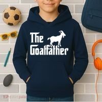 The Goatfather Funny Goat Father Lover Gift Kids Hoodie thumb 2