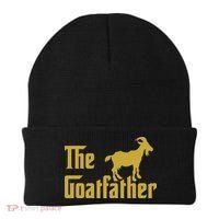 The Goatfather Funny Goat Father Goat Farmer Goat Lover Beanie thumb 0