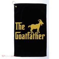 The Goatfather Funny Goat Father Goat Farmer Goat Lover Golf Towel thumb 0