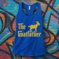 The Goatfather Funny Goat Father Goat Farmer Goat Lover Women's Tank Top thumb 3