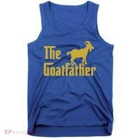 The Goatfather Funny Goat Father Goat Farmer Goat Lover Tank Top thumb 0