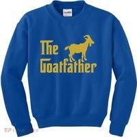 The Goatfather Funny Goat Father Goat Farmer Goat Lover Kids Sweatshirt thumb 0
