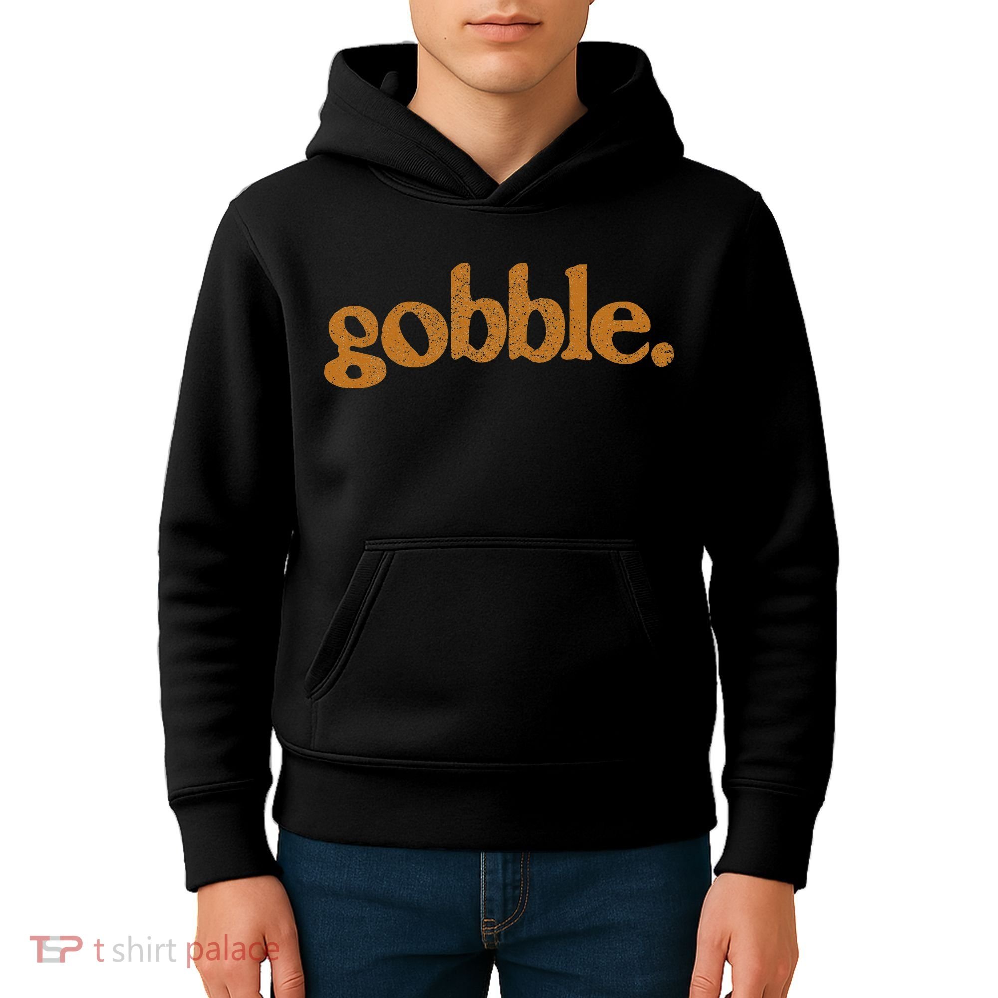 Thanksgiving Gobble Funny Turkey Day Kids Hoodie