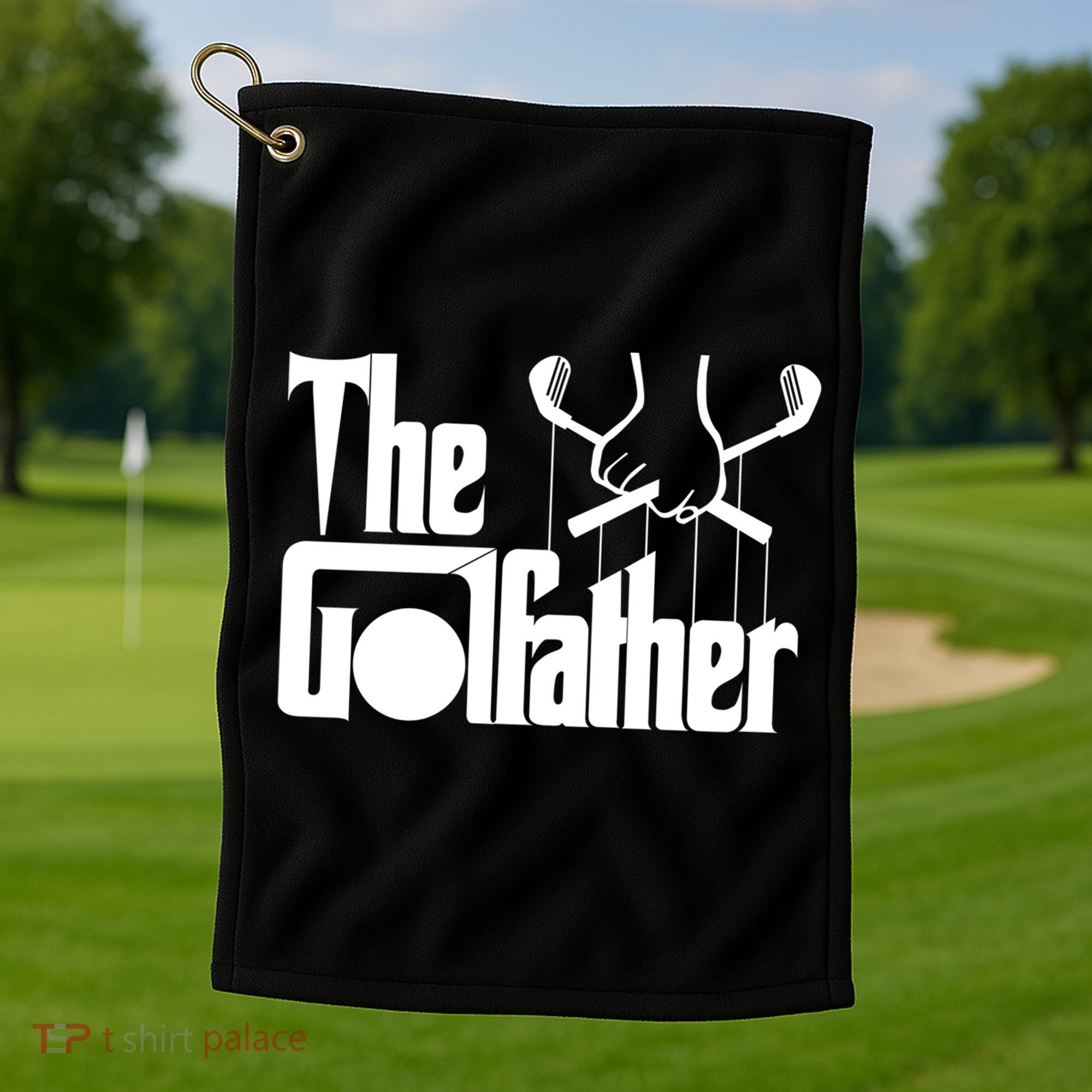 The Golf Father Funny Golfing Golf Towel