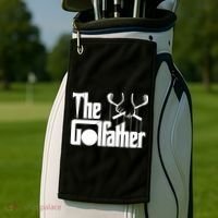 The Golf Father Funny Golfing Golf Towel thumb 2