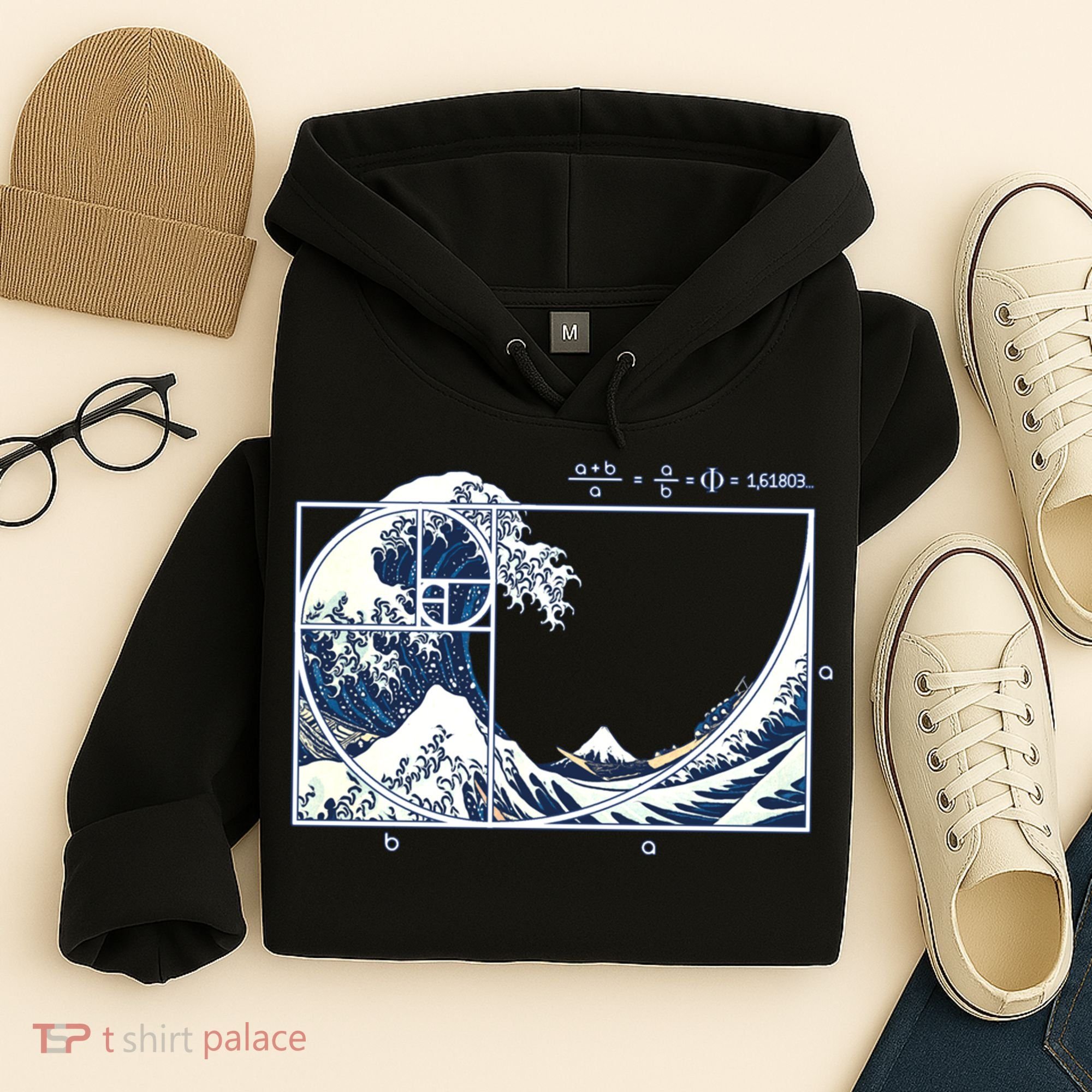 The Great Fibonacci Wave Hoodie