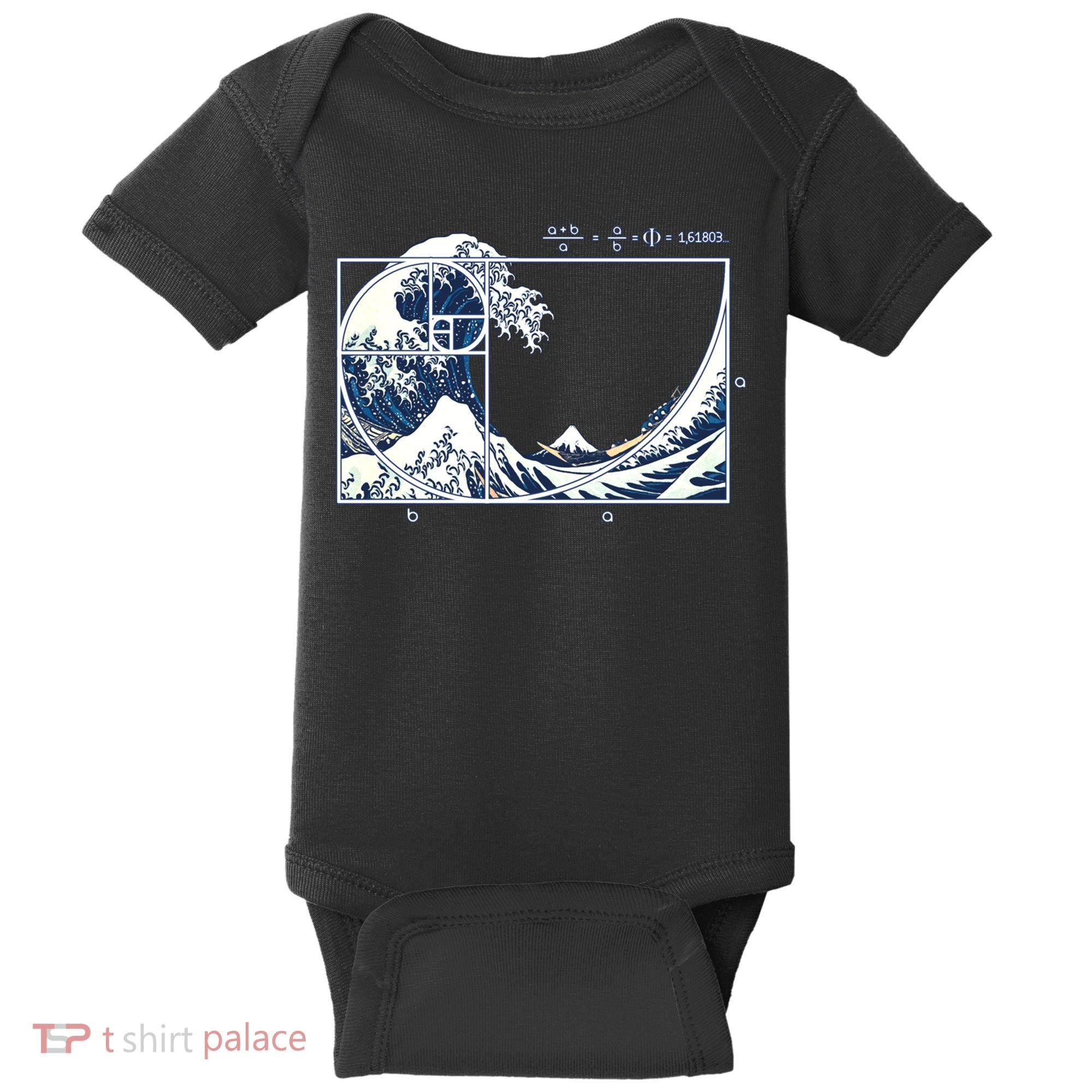 The Great Fibonacci Wave Baby Bodysuit