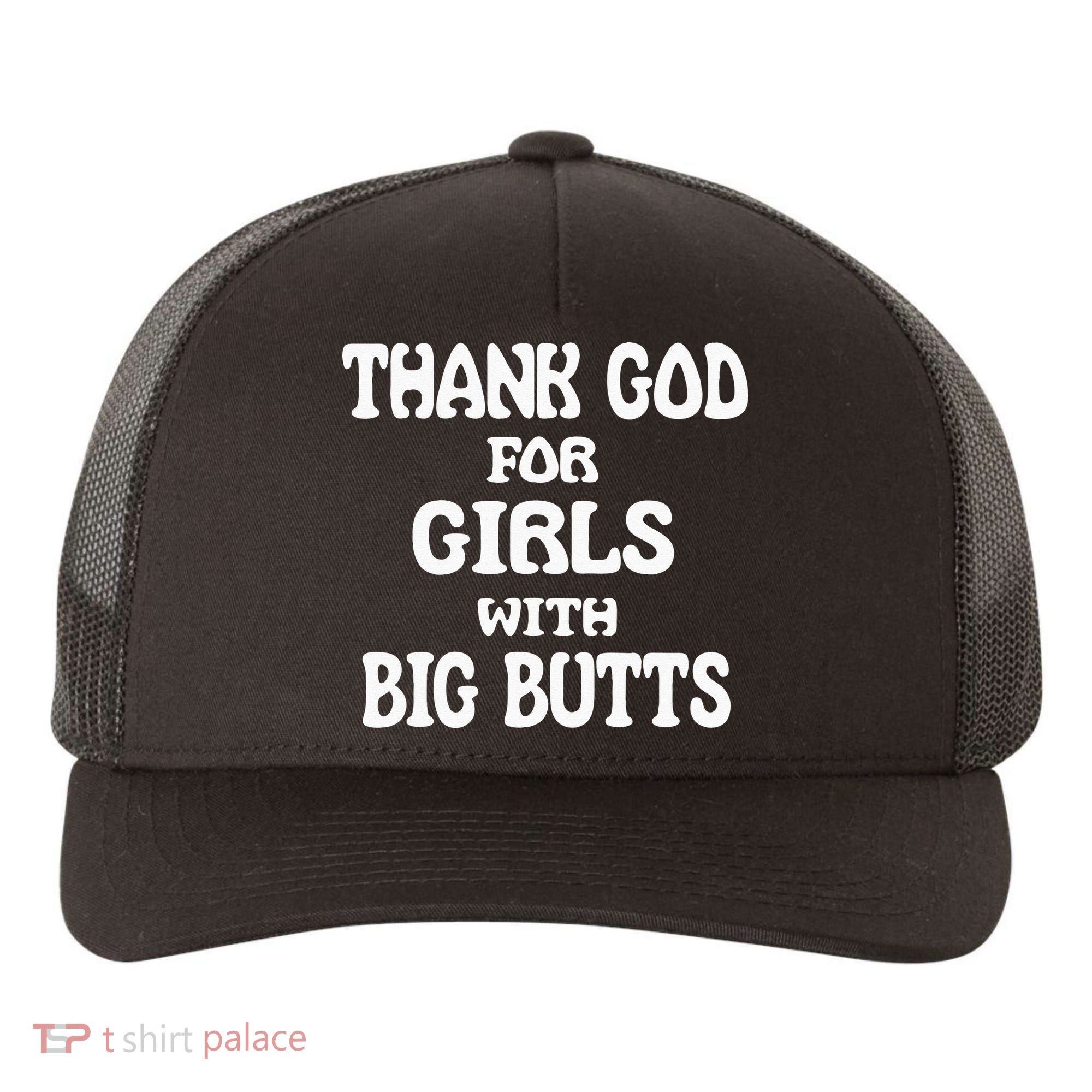 Thank God For With Big Butts Yupoong Adult 5-Panel Trucker Hat