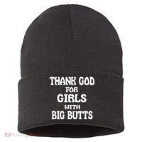 Thank God For With Big Butts Sustainable Knit Beanie thumb 0