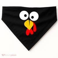 Turkey Gobble Face Costume USA-Made Doggie Bandana thumb 0