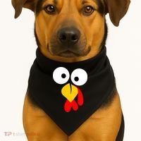 Turkey Gobble Face Costume USA-Made Doggie Bandana thumb 1