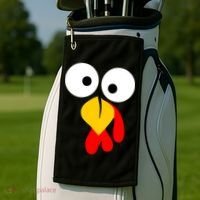 Turkey Gobble Face Costume Golf Towel thumb 2