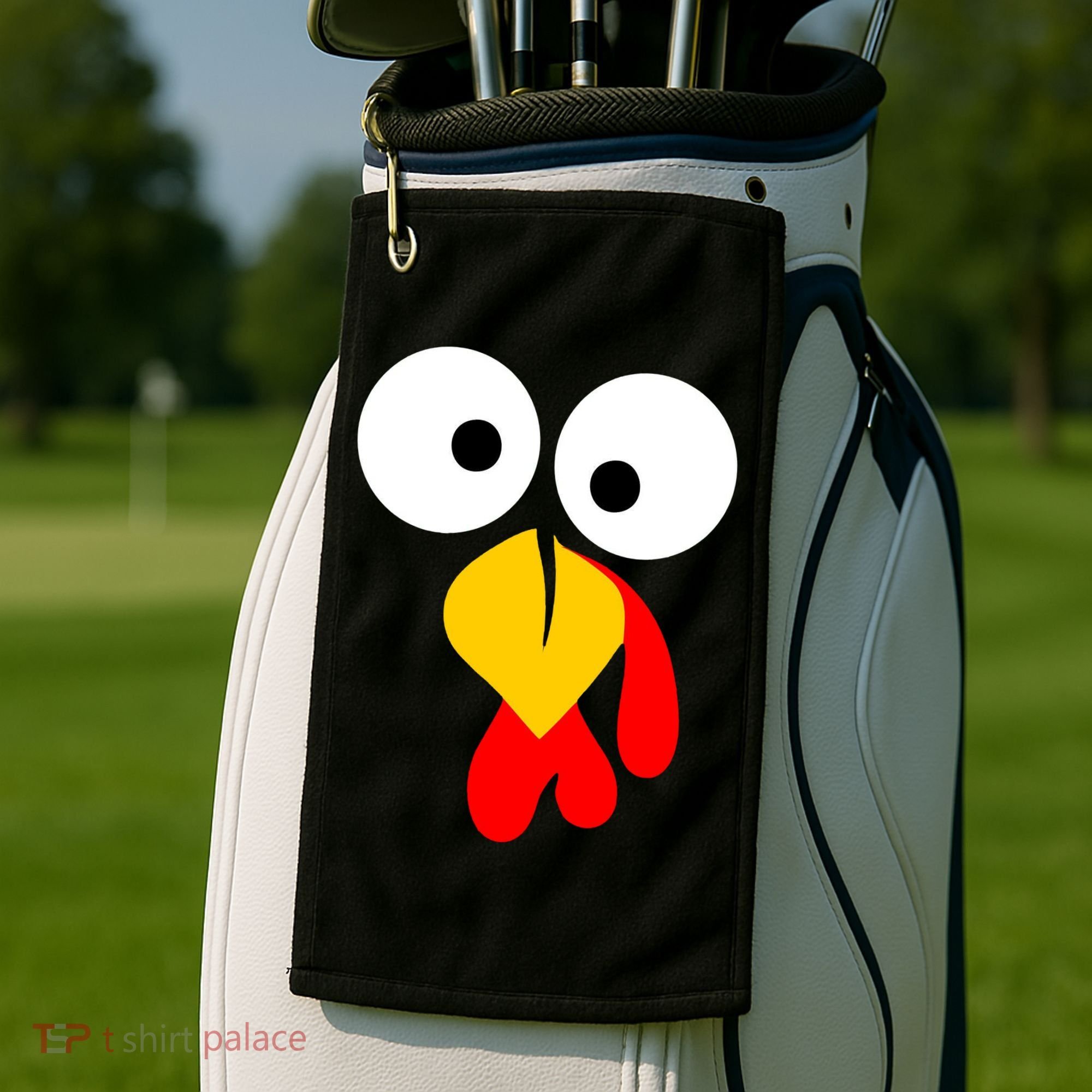 Turkey Gobble Face Costume Golf Towel