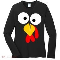 Turkey Gobble Face Costume Women's Long Sleeve Shirt thumb 0
