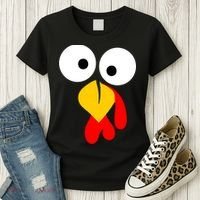 Turkey Gobble Face Costume Women's T-Shirt thumb 3